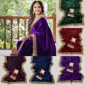 Ropa india y pakistaní estilo Bollywood Net Saree con Fancy Milky Rainbow Sequence Thread Work Border Party Wear Saree - Product Image 2
