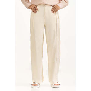 Pantalones Palazzo de Pierna Ancha y Corte Recto de Cintura Alta WM-NDJ-SS25-010, Pantalones Estilo Cargo de Tela Oxford Transpirable con Efecto Arrugado - Product Image 3