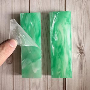 Matériau de manche de couteau en résine époxy fait à la main de qualité supérieure blanc poli personnalisé pour les fabricants de couteaux projets d'artisanat de poignée de bricolage - Product Image 1