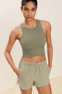 Vente en gros d'usine de soutien-gorge de sport pour fitness grande taille côtelé au dos couvert ensemble de 2 pièces de leggings de yoga personnalisés pour femmes - Product Image 4