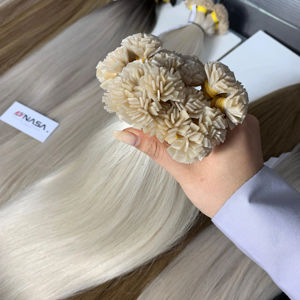 Extensions de cheveux humains vierges vietnamiens teints de qualité supérieure, pré-collées, à pointes plates, 500 grammes, prix de gros # PLA02 Couleur - Product Image 1