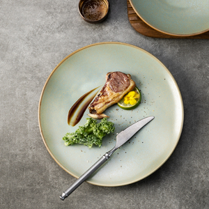 YAYU Nouvelle <span class=keywords><strong>Assiette</strong></span> de Service Vintage Japonaise en Porcelaine Vert Céramique Changeante au Four, Vaisselle d'Entrée <span class=keywords><strong>pour</strong></span> Hôtel, <span class=keywords><strong>Assiette</strong></span> de Dîner en Céramique <span class=keywords><strong>pour</strong></span> <span class=keywords><strong>Restaurant</strong></span> - Product Image 2