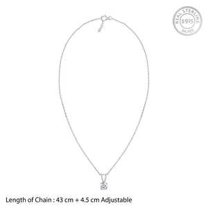 Anushka Sharma Trendy Silver Zircon Pendant Link Chain Geometric Religious Design for Gift Featuring Diamond Pearl Main Stones - Product Image 3