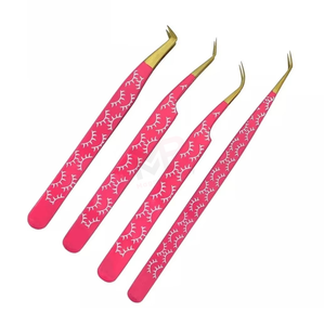 Pinzas para Pestañas de Acero Inoxidable con Logotipo Personalizado, Punta de Fibra, Agarre Antimagnético - Product Image 2