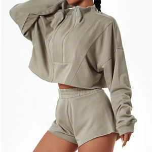 Sudadera Clásica de Otoño para Mujer, de Algodón de Alta Calidad, Estilo Deportivo, con Media Cremallera, para Damas - Product Image 5