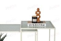 Ensemble de tables basses gigognes modernes en métal carré, hauteur réglable, cadre en fer, plateau en verre, style minimaliste européen, meubles de salon