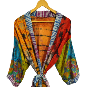 Kimono indien vintage en soie Sari Lounge Wear Bikini Cover Up Gift For Her Night Wear Vêtements pour femme - Product Image 1