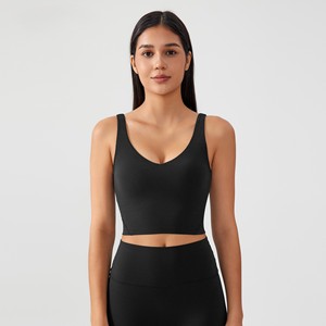 Sujetador deportivo <span class=keywords><strong>de</strong></span> yoga para mujer, color nude, transpirable, <span class=keywords><strong>de</strong></span> alta sujeción, con almohadillas extraíbles, tirantes ajustables, cuello en V, espalda en U, <span class=keywords><strong>de</strong></span> spandex/nailon - Product Image 6