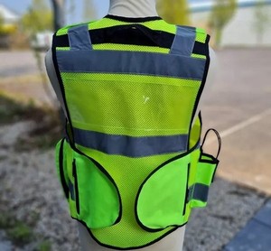 Top qualité avant fermeture éclair bas quantité minimale de commande para médical multifonctionnel gilet de sécurité gilet tactique sécurité haute visibilité gilet réfléchissant - Product Image 2