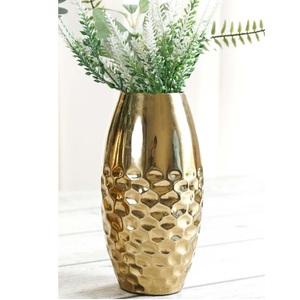 Vase à fleurs en métal martelé moderne personnalisable Logo de mariage pour cadeaux d'entreprise Articles promotionnels Décoration de table pour les grossistes - Product Image 3