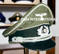 Casquette à visière incurvée décontractée pour généraux de l'Aviation allemande de la Seconde Guerre mondiale, avec insignes brodés faits main, 100% coton ZIWA