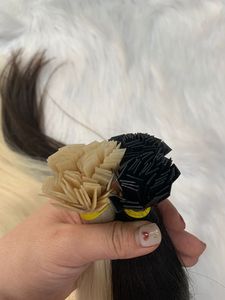 Extensiones de trama de cabello Remy Itip, paquetes de cabello liso humano virgen a granel, cutícula alineada, tejido de cabello blanqueado - Product Image 6