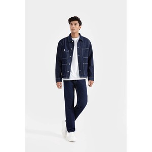 High Quality 100%Cotton <b>Denim</b> <b>Jacket</b> <b>Men</b> Custom Print Embroidery Logo Streetwear Jeans <b>Jacket</b> <b>for</b> <b>Men</b> - Product Image 6