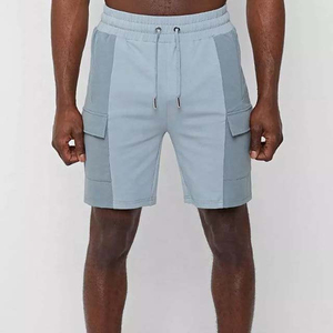 Ensembles de shorts de survêtement décontractés en coton et polyester pour hommes, couleur unie, imprimé de logo, avec poche, vente en gros de jumeaux, t-shirt - Product Image 3