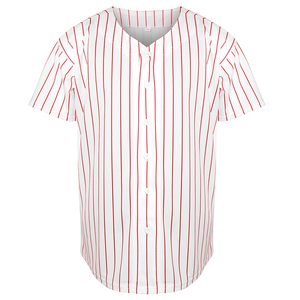 Camiseta de Béisbol Infantil OEM, Logotipo Bordado Personalizado Barato, Diseño de Franjas Sublimadas, 100% Poliéster Transpirable - Product Image 2