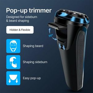 Afeitadora Eléctrica Facial Recargable con USB para Hombre, Afeitadora Rotativa Húmeda/Seca con Resistencia al Agua IPX7 para Uso en el Automóvil - Product Image 5