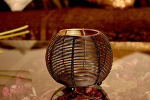 Juego de soporte de vela de hierro chapado en oro de la mejor calidad, arte indio decorativo Simple, diseño elegante para decoración del hogar, gran oferta, 2 piezas - Product Image 3