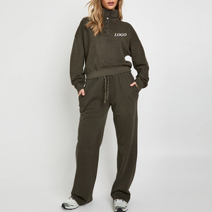 Button Closure Collar For Comfort / <b>Cheap</b> Rate High Quality Design With Solid Color Stand Collar Women Tracksuit For Bulk Buyers - Product Image 1