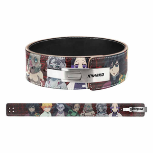 Cinturón de levantamiento de pesas de cuero de vaca con estampado de Anime, soporte de espalda de entrenamiento de gimnasio de alta resistencia con hebilla de palanca para entrenamiento de peso muerto - Product Image 2