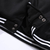 Jaket Varsity Wanita Model Letterman Musim Dingin, Kerah Tegak Longgar, Bahan Katun Fleece, Bernapas, Tahan Angin, Cepat Kering, Kualitas Tinggi