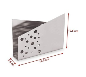 Servilletero de Barra de Acero Inoxidable, Diseño Moderno Calado, Base Estable y Resistente, Perfecto para Bares, Restaurantes, Hoteles y Mesas de Hogar - Product Image 6