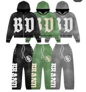 Sudadera con capucha de lana de peso pesado Retro lavado ácido sudadera Baggy fit ácido moda Casual Sudadera con capucha chándal Unisex Streetwear Sudadera con capucha - Product Image 5