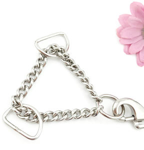 Verstellbare Martingale-Choke-Kette aus Edelstahl für Hunde Wasserdichtes, langlebiges Niet-Dekorations-Hunde halsband mit festem Dreieck - Product Image 2