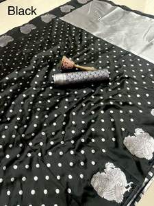 Latest Designer Pure Heavy Silk Weaving <b>Gota</b> Work Saree by FabZone - Product Image 3