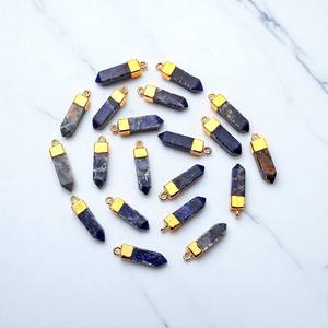 จี้ทรงดินสอสีทอง16x5มม. แบบทำมือสำหรับทำเครื่องประดับต่างหูและสร้อยคอ - Product Image 1