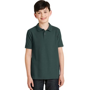 Polo piqué col rond pour garçons Uniforme scolaire en jersey 100% coton manches courtes pour petits et grands garçons - Product Image 4