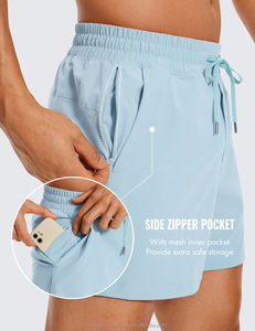 Pantalones Cortos Deportivos para Hombre, 100% Algodón, Ligeros, de Secado Rápido, Transpirables, Impermeables, para Gimnasio, Fitness, Running, con Bolsillos - Product Image 2