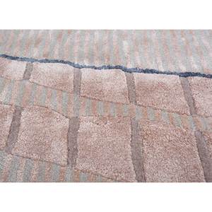 Tapis de grande surface en laine et viscose tufté à la main, motif rayé abstrait, pour la maison et le couloir - TR-15038 Rouge & Orange - Product Image 3