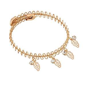 Pulsera ajustable Urthn Joyería de cristal chapada en oro 1402021 - Product Image 1