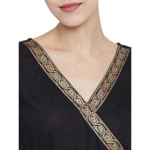 ชุดจั๊มสูทผ้าเรยอนสำหรับผู้หญิงพิมพ์ลายดอกไม้ผ้าเรยอนสีดำทรงหลวมเอวสูงชุดเดรสชายหาดฤดูร้อนแบบสั่งตัดตามแบบได้ - Product Image 4