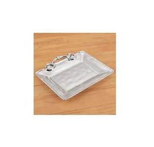 Bandeja de Servicio de Metal con Asas de Aluminio, Apta para Lavavajillas, Vajilla para el Hogar, Mesa de Cocina, Plato Decorativo Elegante para Aperitivos - Product Image 1