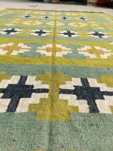 Tendance fait à la main naturel grands tapis brodés laine Jute tapis indien motifs traditionnels pour salon chambre tapis - Product Image 5