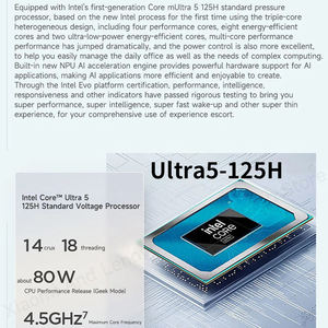 L e n o V o Think Book 16 + Ultra 5-125H 32GB 1TB 16 pulgadas IPS 2,5 K GeForce RTX4060 Business Personal & Home Laptop - Product Image 3