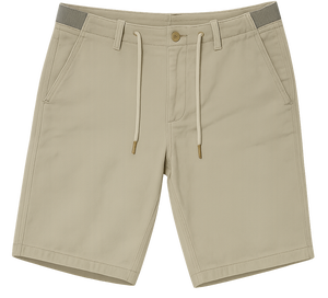 กางเกงขาสั้นลำลองผู้ชายแบรนด์ทันสมัยสำหรับฤดูร้อน ผ้าฝ้าย 100% ระบายอากาศได้ดีและสวมใส่สบาย ติดกระดุมที่เอว สำหรับเดินเล่น จากบังกลาเทศ - Product Image 1