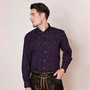 เสื้อเชิ้ตผ้าฝ้ายบาวาเรียคุณภาพสูง แขนยาว สไตล์ลำลอง เหมาะสำหรับงาน Oktoberfest ไซส์ใหญ่พิเศษ-ราคาขายส่ง - Product Image 2