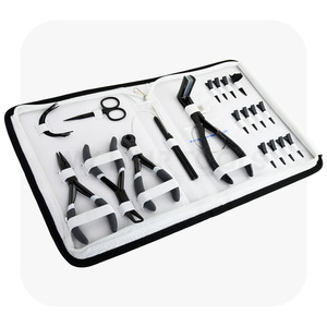 Chất lượng tốt nhất Salon phần mở rộng tóc công cụ Kit salon tóc mở rộng kìm Kit Cắt Clip sợi Ngang Kim Styling clip móc vòng lặp - Product Image 1