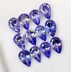 Tanzanite Naturelle Certifiée, Taille Poire Facettée, Pierre Précieuse Libre Bleue Ovale, Prête pour la Monture de Bijoux, Certifiée par un Certificat Tier, Fabriquée en Inde - Product Image 3