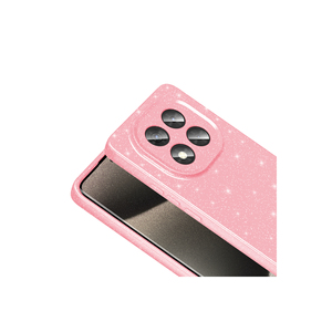Coque de protection arrière en silicone et coton SAFA de luxe, style INS, motif marbre, avec paillettes, pour Redmi Note 14 Pro 4G - Protection de l'appareil photo - Product Image 6