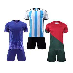 Wholesale Custom Sublimation Team Sport Blank Football T-Shirt Youth Boys High School College Soccer Jersey Set