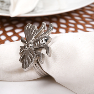 Vente chaude argent insecte en forme de rond de serviette métal cercle serviette boucle table décoration rond de serviette en gros quantité en vrac - Product Image 4