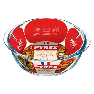 Plat à four en verre borosilicate transparent (26x11cm) pour friteuse à air 208B100 7648 pour modèle Pyrex - Product Image 1