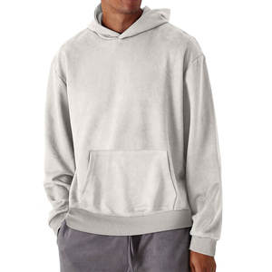 Coupe ample de haute qualité 450 GSM sweat à capuche en coton éponge frais impression personnalisée sweats à capuche surdimensionnés hommes sweats à capuche lavés à l'acide - Product Image 1