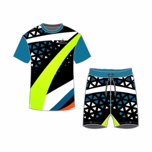 Conjunto de Ropa de Playa de Nuevo Diseño, Pantalones Cortos de Playa Sublimados, Jersey de Secado Rápido, Traje de Baño de Manga Corta para Hombre - Product Image 4