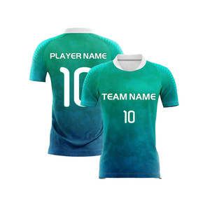 Conjunto de camisetas de fútbol unisex de alta calidad, uniformes de fútbol de poliéster de color personalizado con impresión de nombre, transpirables y elegantes - Product Image 1