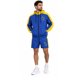 NAPA INDUSTRIES Men's Athletic Running Fitness Two-Piece Lightweight Hooded Windbreaker Shorts <b>Set</b>-Breathable Summer High Street - Product Image 3