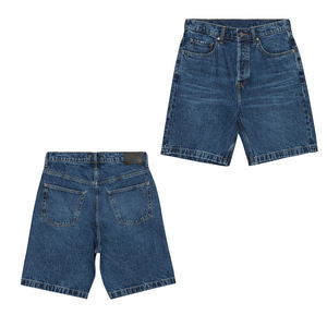 Pantalones cortos de mezclilla con cintura elástica a la moda de la calle, pantalones cortos de mezclilla para hombre con logotipo personalizado de fabricante superior - Product Image 6